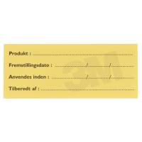 Label, 3M Post-it, 5,5x2,4cm, gul, til mærkning af fødevarer, 50 ark pr. blok