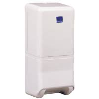 Dispenser, neutral, Midi, 10,5x14x32cm, hvid, plast, til toiletpapir i ark
