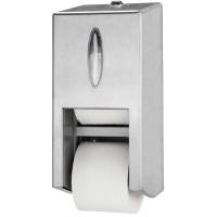 Dispenser, Tork T7, 14,3x14,9x32,5cm, grå, rustfrit stål, til 2 ruller toiletpapir *Denne vare tages ikke retur*