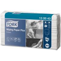 Industriaftørring, Tork W4 Plus, 2-lags, 32,4x38,5cm, hvid, nyfiber