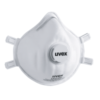Åndedrætsværn, Uvex Silv-Air, 2310, One size, hvid, polyester/PP, FFP3 NR D, med ventil
