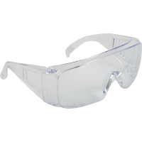 Beskyttelsesbrille, THOR Visitor, 1-lags, One size, klar, PC, kan bæres med almindelige briller, flergangs