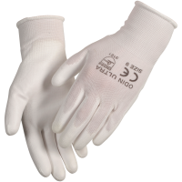 Fingerdyppet PU handske, ODIN Ultra, 9, hvid, PU