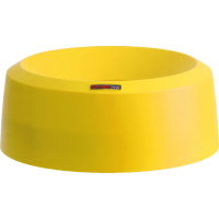 Låg, Rotho Mode, 15cm, Ø38cm, gul, PP, med høj kant, til kildesortering