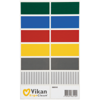 Farvekodningsmærker, Vikan, 24x14,5x0,1cm, til kludebokse *Denne vare tages ikke retur*