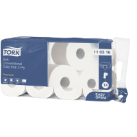 Toiletpapir, Tork T4, 3-lags, 29,5m x 9,4cm , Ø11,7cm, hvid, 100% nyfiber