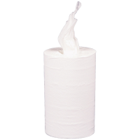 Håndklæderulle, neutral, 2-lags, Mini, 72m x 20cm , Ø13cm, hvid, 100% nyfiber, uden hylse