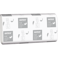 Håndklædeark, Katrin Plus, 2-lags, W-fold, 34x20,3cm, 8,5 cm, hvid, 100% nyfiber