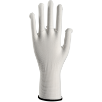 Tekstil handske, ABENA, 11, hvid, polyester, uden plastdotter