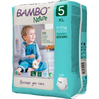 Børneble, bukseble, miljømærket, Bambo Nature Pants, 5, 11-17 kg
