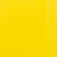 Frokostserviet, Duni, 2-lags, 1/4 fold, 33x33cm, gul, nyfiber *Denne vare tages ikke retur*