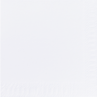 Frokostserviet, Duni, 2-lags, 1/4 fold, 33x33cm, hvid, nyfiber