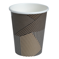 Kaffebæger Lines, ABENA Gastro, 9cm, Ø8cm, 24 cl, 28 cl, brun, pap/PE, 8 oz
