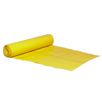 Sæk, 100 l, gul, LDPE/genanvendt, 72x112cm