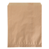 Brødpose, 28x17cm, brun, papir, uden rude