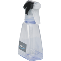 Bruseflaske, Vikan, 9x5x16cm, 250 ml, klar, PVC, med sort sprayhoved