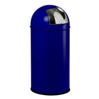 Affaldsspand, EKO, blå, metal, 40 l, inderspand i metal, med push låg, ilddæmpende *Denne vare tages ikke retur*