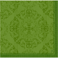 Middagsserviet, Dunilin Opulent Spring, 1/4 fold, 40x40cm, leaf green, airlaid *Denne vare tages ikke retur*