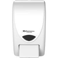 Dispenser, SCJ Professional, 13x17x29cm, 2000 ml, hvid, plast, t/cremesæbe og håndrens