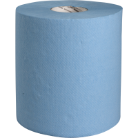 Håndklæderulle, neutral, 1-lags, Midi, 275m x 20cm , Ø19cm, blå, 100% nyfiber, med spiralhylse