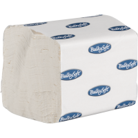 Toiletpapir i ark, Bulkysoft, 2-lags, 19x11cm, hvid, 100% nyfiber