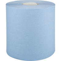 Håndklæderulle, neutral, 2-lags, Midi, 150m x 20cm , Ø19cm, blå, 100% genbrugspapir, med spiralhylse