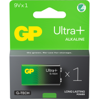 Batteri, GP Ultra Plus, Alkaline, 9V, 1-pak