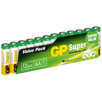 Batteri, GP, Alkaline, AA, 1,5V, 12 stk.