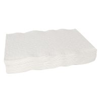 Papirvaskeklud, ABENA, 3-lags, plain, 19x19cm, hvid, engangs