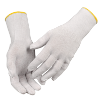 Tekstil handske, ABENA, 10, hvid, bomuld,  inderhandske