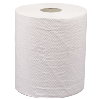 Håndklæderulle, neutral, 1-lags, Midi, 300m x 20cm , Ø19cm, hvid, 100% genbrugspapir, med spiralhylse