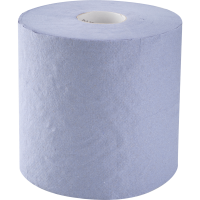 Håndklæderulle, neutral, 1-lags, Midi, 300m x 20cm , Ø20cm, blå, 100% genbrugspapir, med spiralhylse