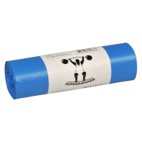 Sæk, ABENA Poly-Line Supersæk, 2-lags, 100 l, blå, LLDPE/virgin, 70x110cm