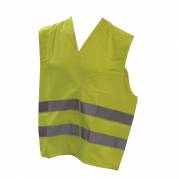 Overtræksvest, One size, gul, polyester, med refleksstriber, 2:2 *Denne vare tages ikke retur*