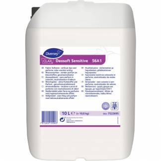 Skyllemiddel, Diversey CLAX Deosoft Sensitive 56A1, 10 l, lugtneutraliserende, uden farve og parfume