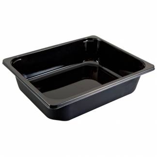 Bakke, C 2325-1C, 32,5x26,5x6cm, 3885 ml, sort, CPET, 1-rums, 3885 ml, standard serie, 1/2 GN