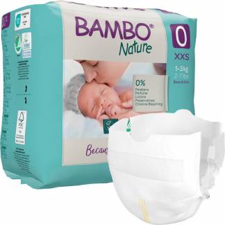 B&oslash;rneble, tapeble, milj&oslash;m&aelig;rket, Bambo Nature, 0, 1-3 kg