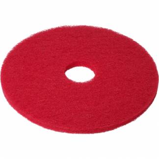 Gulvrondel, 11", Ø280mm, rød, genanvendt PET fiber, til daglig rengøring