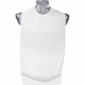 Spisestykke, ABENA Excellent, 2-lags, 70x37cm, hvid, papir/PE, med tape, engangs