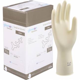 Operationshandske, Gloveon Hamilton, 7,5, nature, latex, pudderfri
