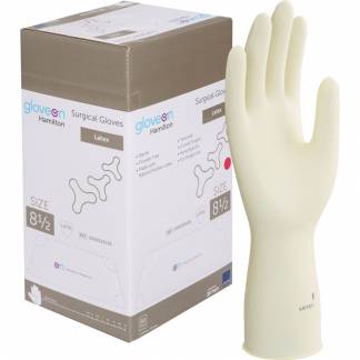 Operationshandske Gloveon Hamilton, 8,5, nature, latex, pudderfri