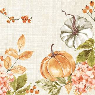 Middagsserviet, Dunisoft, Spicy Pumpkin, 1/4 fold, 40x40cm, flerfarvet, Bio *Denne vare tages ikke retur*