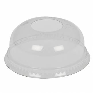 Låg, ABENA Gastro, Ø7,8cm, klar, RPET, hvælvet med hul