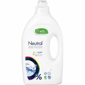 Tøjvask, Neutral, 1,25 l, kulørt, uden farve og parfume