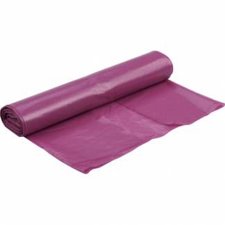 S&aelig;k, C-fold, 60 l, transparent lilla, LDPE/genanvendt, 55x103cm