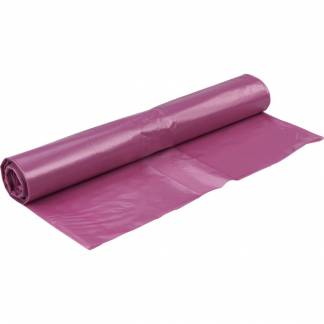 S&aelig;k, C-fold, 120 l, transparent lilla, LDPE/genanvendt, 76x103cm