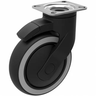 Hjul, Vileda Equipe, med bremse, Ø125mm *Denne vare tages ikke retur*