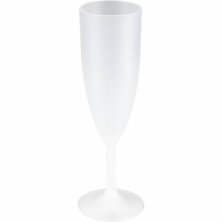 Flergangschampagneglas, 20cm, Ø5,7cm, 15 cl, 22 cl, frosted hvid, PP