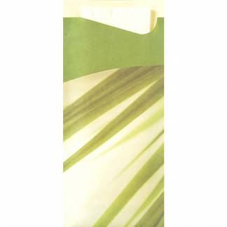 Bestiklomme, Duni Sacchetto, 20x8,5cm, bamboo, papir, med hvid serviet *Denne vare tages ikke retur*
