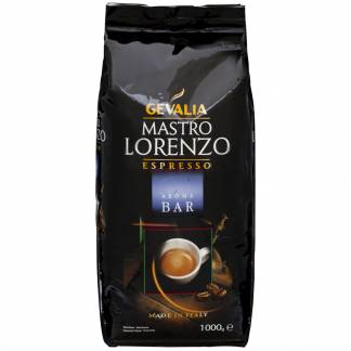 Kaffe, Gevalia Mastro Lorenzo Aroma Bar, espresso helbønner, 1 kg *Denne vare tages ikke retur*